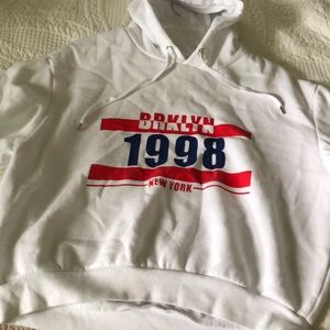 A large cropped 1998 Brooklyn hoddie from H&M